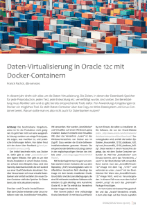 Daten-Virtualisierung in Oracle 12c mit Docker