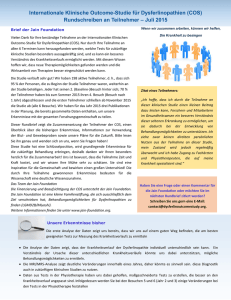 Internationale Klinische Outcome-Studie für Dysferlinopathien (COS