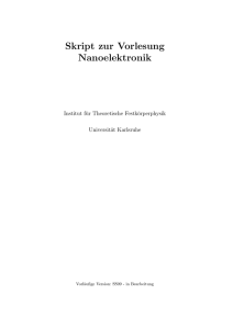 Skript zur Vorlesung Nanoelektronik