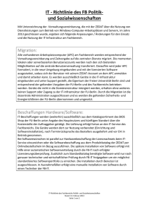 IT - Richtlinie des FB Politik- und - polsoz.fu