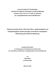 Thelazia lacrymalis (Gurlt, 1831) - Elektronische Dissertationen der