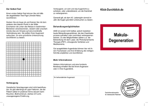 Makula- Degeneration - Augenklinik Mülheim