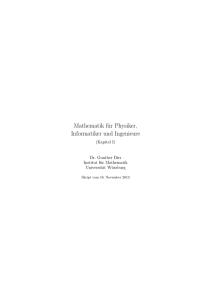 Kapitel I - Lehrstuhl für Mathematik II