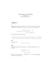 Grundlagen der Algebra