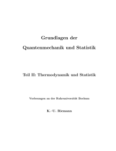Grundlagen der Quantenmechanik und Statistik