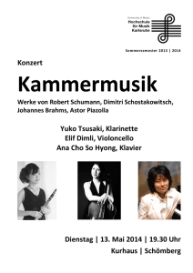 Konzert Yuko Tsusaki, Klarinette Elif Dimli, Violoncello Ana Cho So