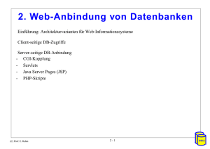 2. Web-Anbindung von Datenbanken