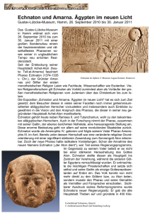 Echnaton und Amarna. Ägypten im neuen Licht