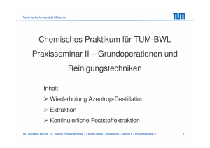 Chemisches Praktikum für TUM-BWL Praxisseminar II