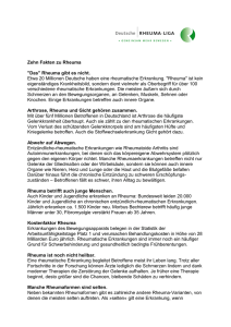 Zahlen und Fakten zu Rheuma - Deutsche Rheuma-Liga