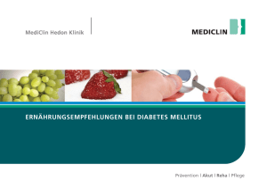 ernährungsempfehlungen bei diabetes mellitus