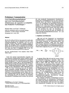 Preliminary Communication 2,4,6-Tris(trifluormethyl)phenyl und 2,4