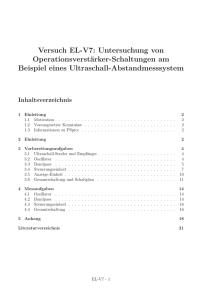 Versuch EL-V7: Untersuchung von Operationsverstärker