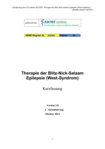 Therapie der Blitz-Nick-Salaam Epilepsie (West-Syndrom)