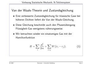 Van der Waals-Theorie und Zustandsgleichung