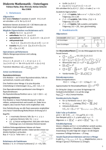 Diskrete Mathematik – Unterlagen Unterlagen - ETH