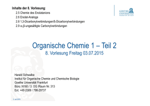 Organische Chemie 1 – Teil 2 - Goethe