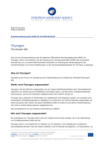 Thyrogen, INN: THYROTROPIN ALFA - EMA