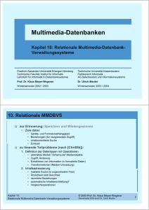 Multimedia-Datenbanken - Technische Universität Kaiserslautern
