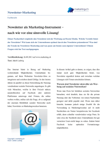 Newsletter als Marketing-Instrument