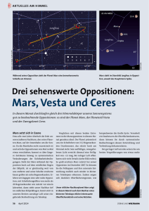 mars, Vesta und Ceres