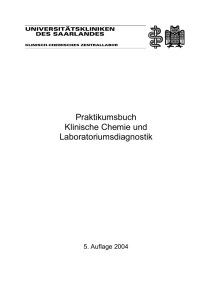 Praktikumsbuch Klinische Chemie und Laboratoriumsdiagnostik