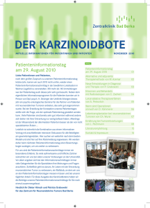Der Karzinoidbote | Ausgabe 11/2010