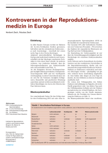 Kontroversen in der Reproduktionsmedizin in Europa