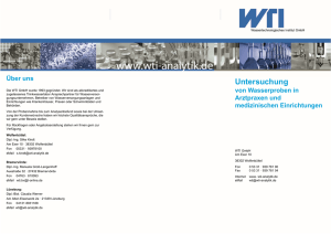 Untersuchung - WTI – Wassertechnologisches Institut GmbH