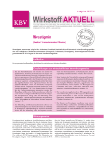 Rivastigmin (Exelon®) - Wirkstoff Aktuell