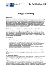 30 Tipps zur Werbung Ein Merkblatt Ihrer IHK - IHK Bonn/Rhein-Sieg