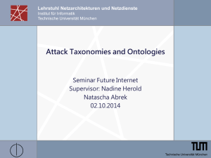 Attack Taxonomies and Ontologies