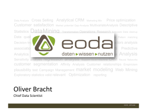 Oliver Bracht - Oracle Data Warehouse Community Seite