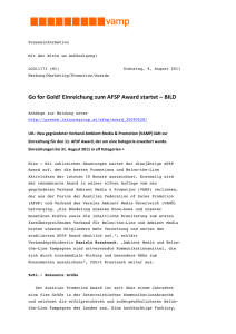 Go for Gold! Einreichung zum AFSP Award startet – BILD