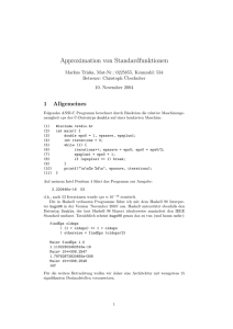 Approximation von Standardfunktionen