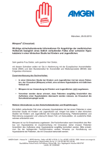 Rote-Hand-Brief zu Mimpara - Arzneimittelkommission der