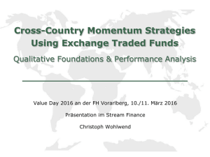 Cross-Country Momentum Strategies Using Exchange Traded Funds