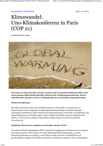 Klimawandel: Uno-Klimakonferenz in Paris (COP 21) | Sponsored