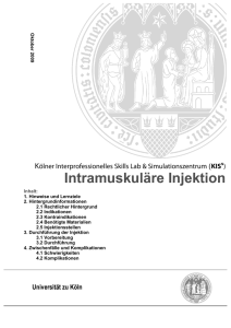 Intramuskuläre Injektion - Medizinische Fakultät