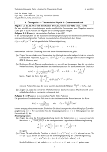 4. Übungsblatt – Theoretische Physik II