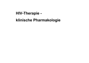HIV-Therapie - klinische Pharmakologie