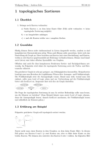 1 topologisches Sortieren - Übung Algorithmen und Datenstrukturen