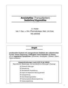 Anxiolytika (Tranquillantien) Sedativa/Hypnotika