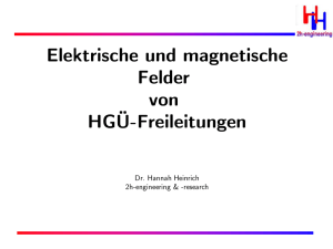 Elektrische und magnetische Felder von HGÜ