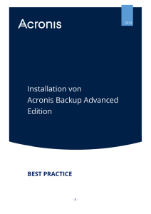 Installation von Acronis Backup Advanced Edition