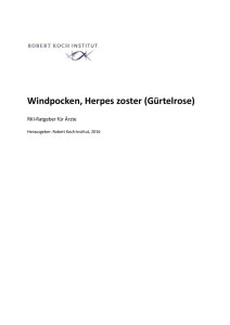 Windpocken, Herpes zoster (Gürtelrose)