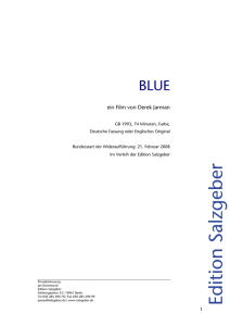 BLUE - Edition Salzgeber
