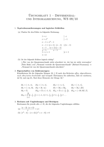 Ubungsblatt 1 - Mathematics TU Graz