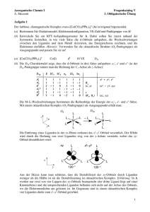 1 Anorganische Chemie I Fragenkatalog V A. Mezzetti 1