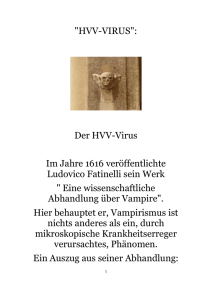 "HVV-VIRUS": Der HVV-Virus Im Jahre 1616 veröffentlichte